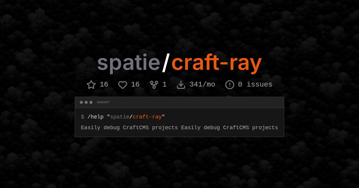 spatie/craft-ray