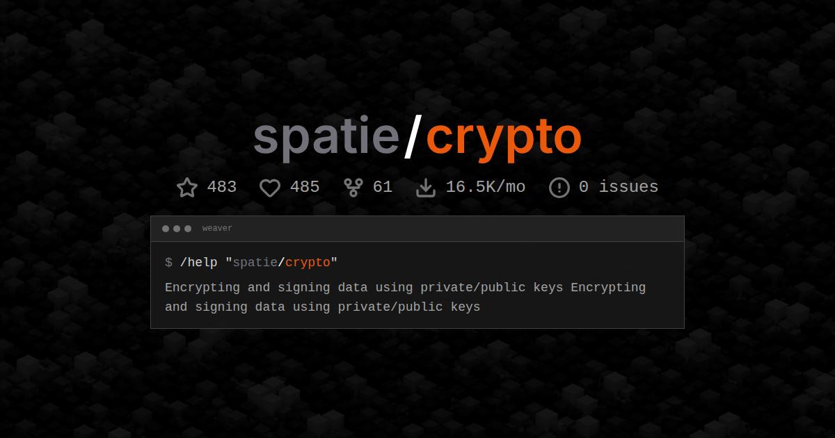 spatie/crypto