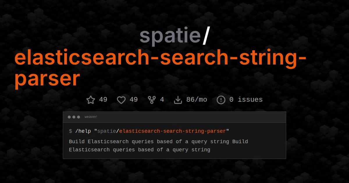 spatie/elasticsearch-search-string-parser