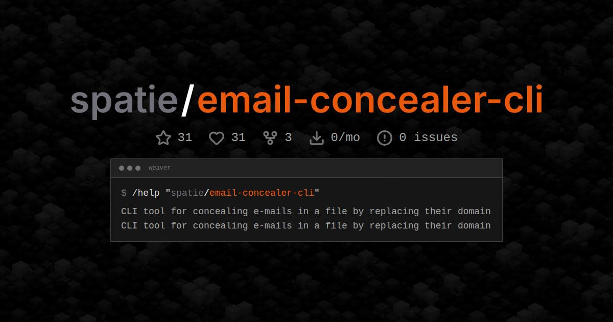 spatie/email-concealer-cli