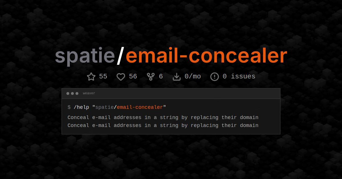 spatie/email-concealer