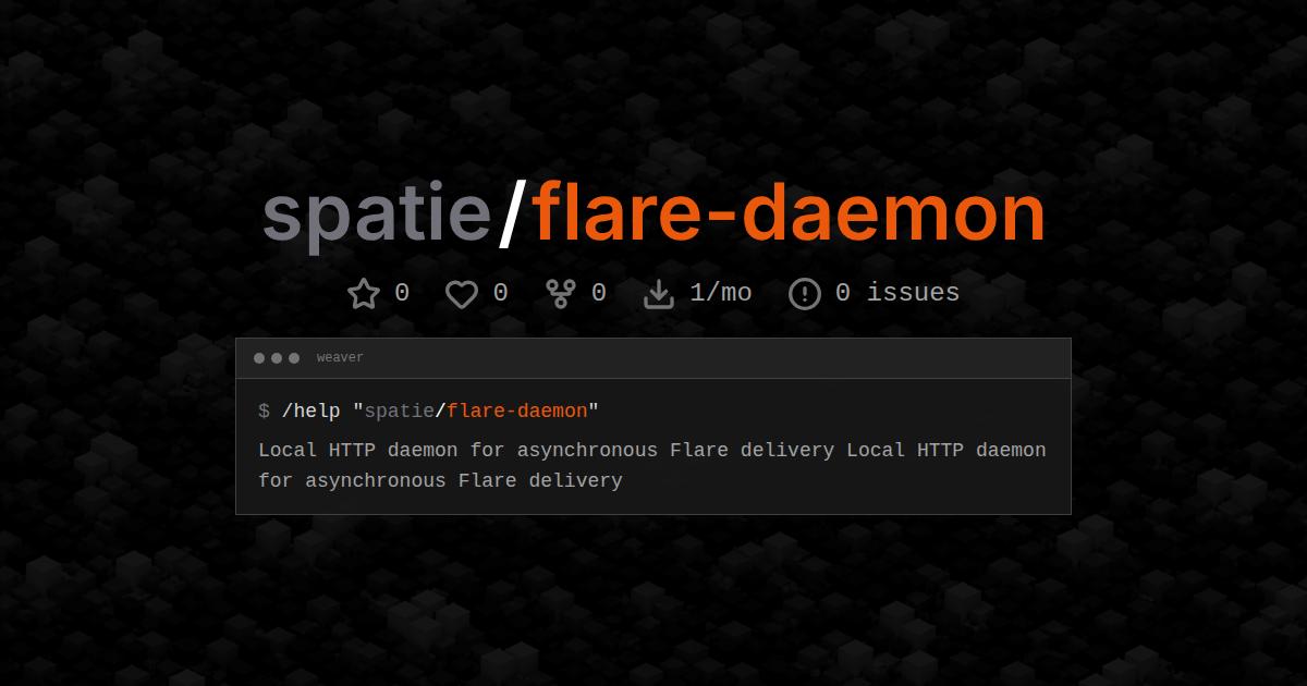 spatie/flare-daemon