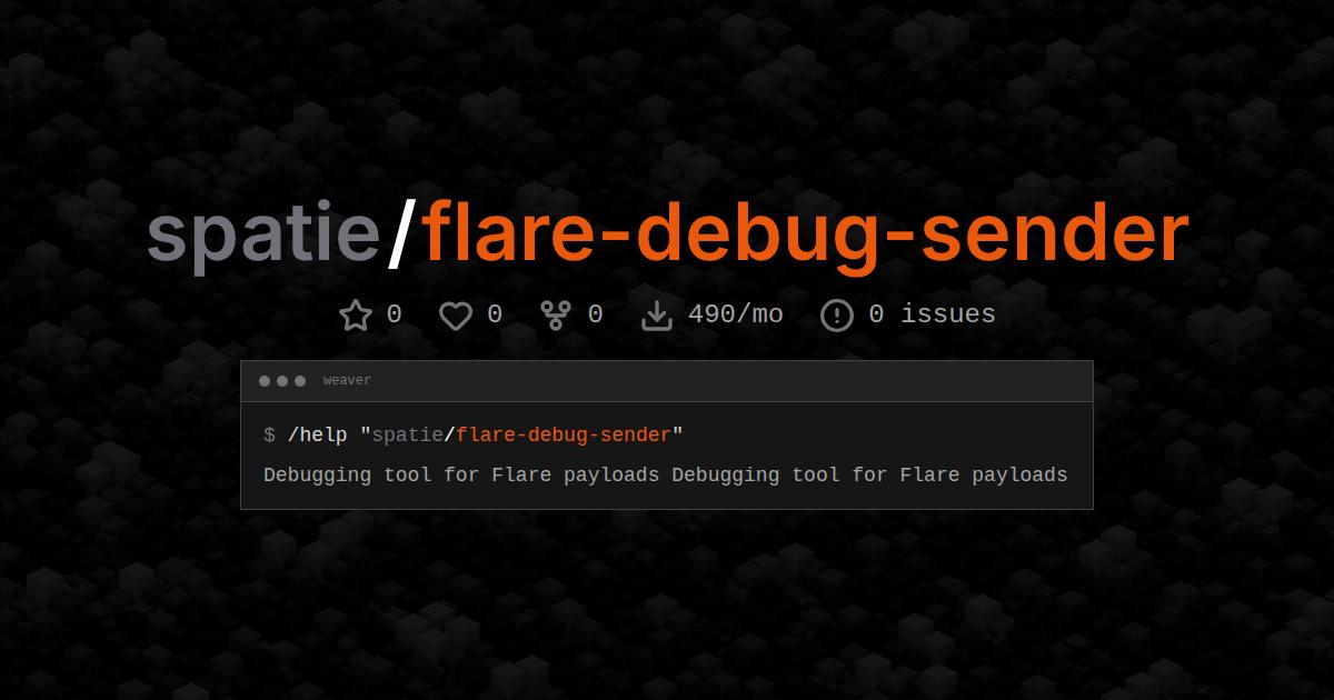 spatie/flare-debug-sender