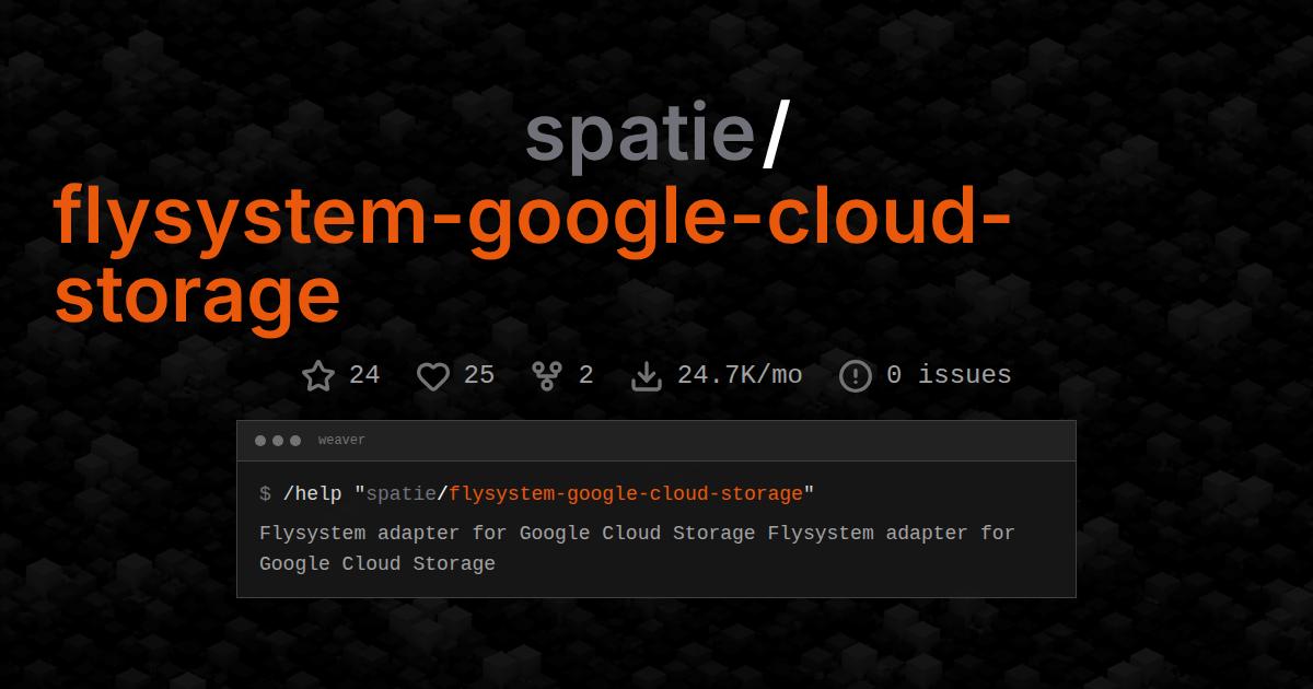 spatie/flysystem-google-cloud-storage