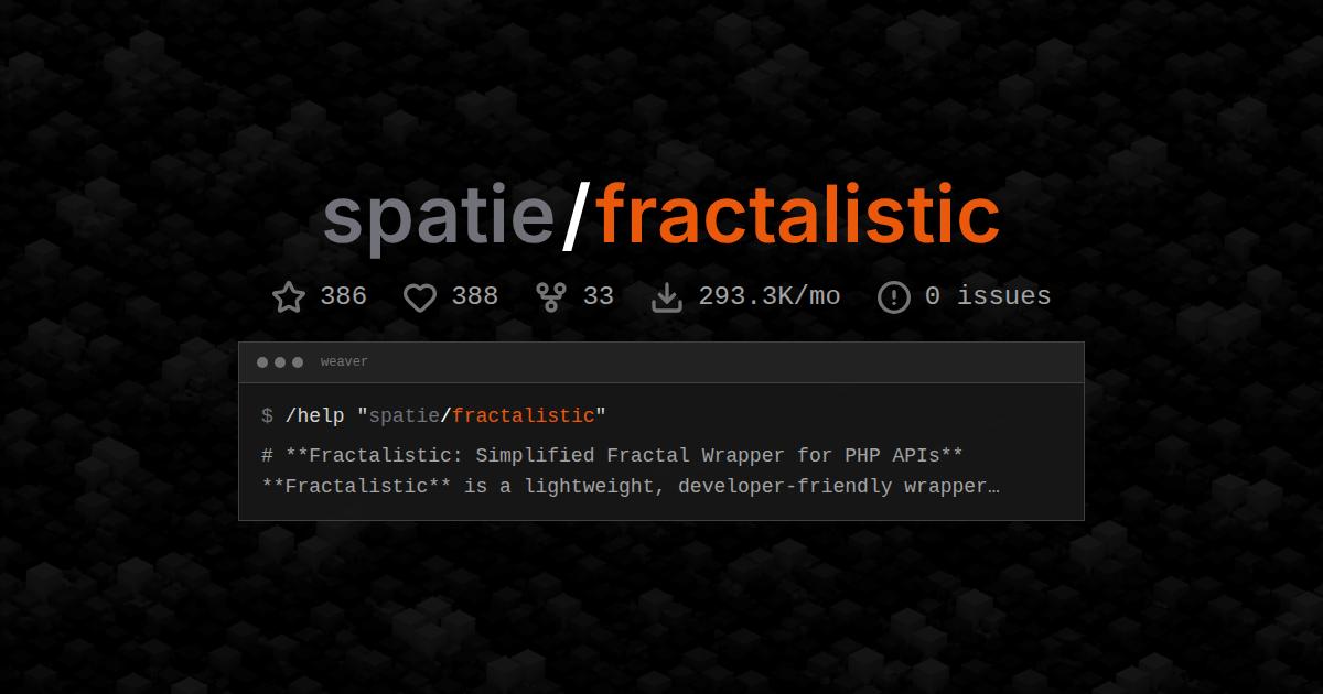 spatie/fractalistic
