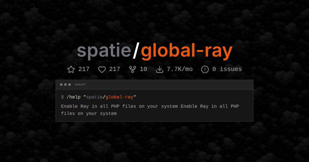 spatie/global-ray