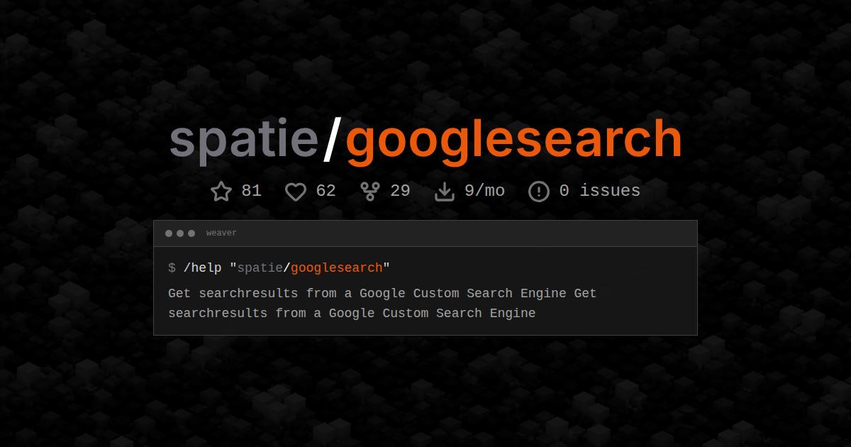 spatie/googlesearch