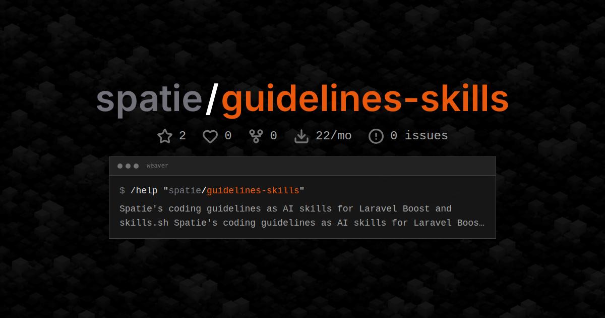 spatie/guidelines-skills