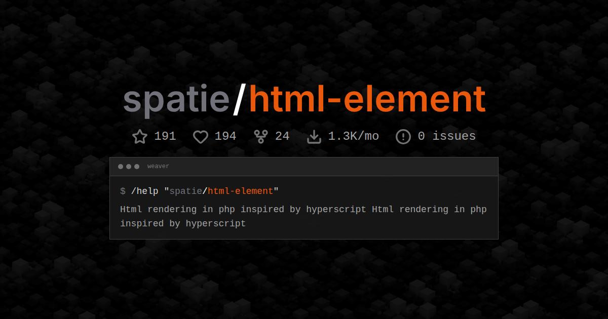 spatie/html-element