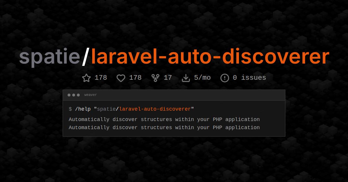 spatie/laravel-auto-discoverer