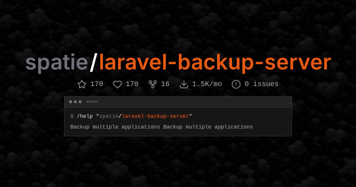spatie/laravel-backup-server