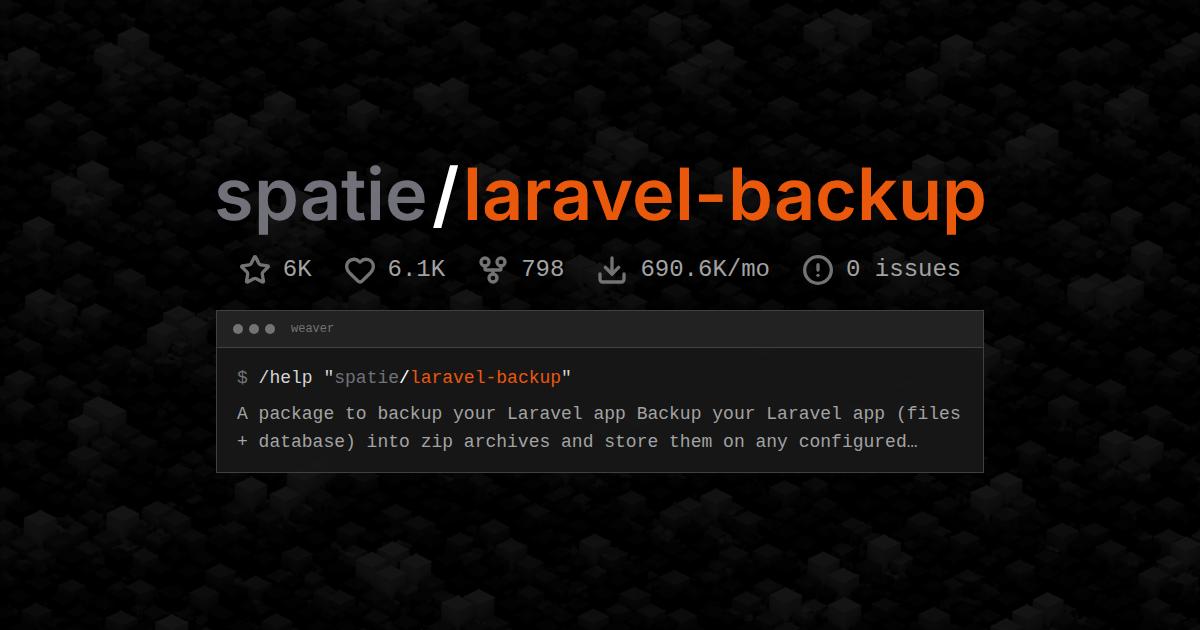 spatie/laravel-backup