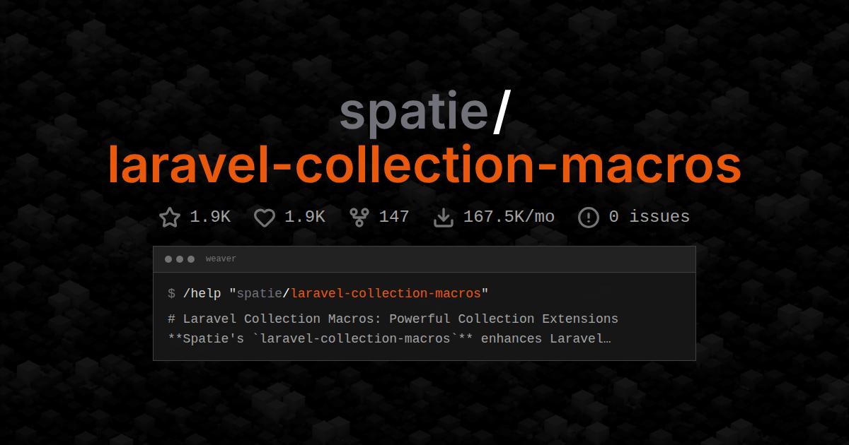 spatie/laravel-collection-macros