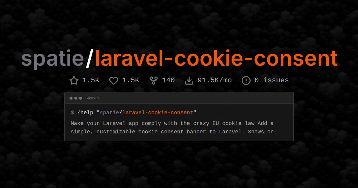 spatie/laravel-cookie-consent