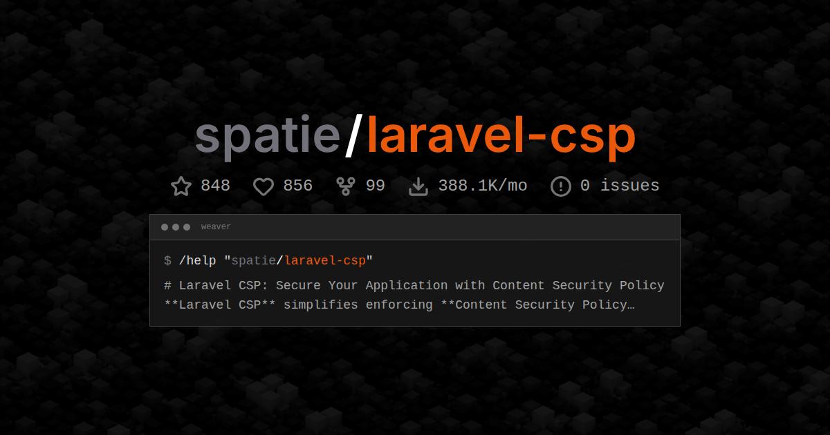 spatie/laravel-csp