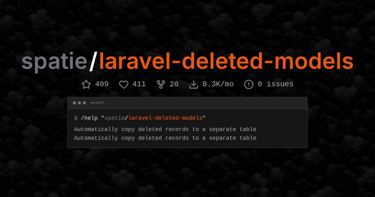 spatie/laravel-deleted-models