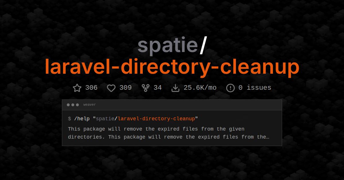 spatie/laravel-directory-cleanup