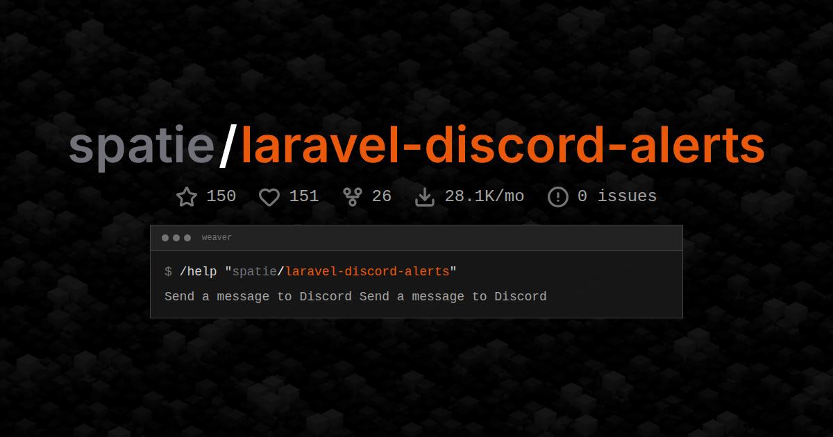 spatie/laravel-discord-alerts