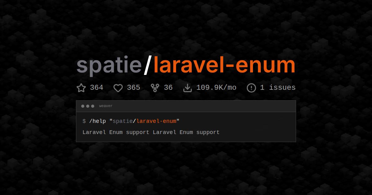 spatie/laravel-enum