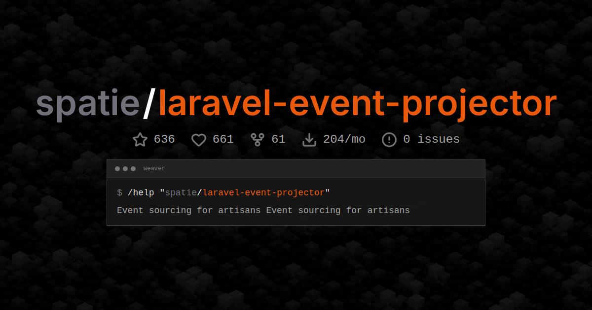 spatie/laravel-event-projector