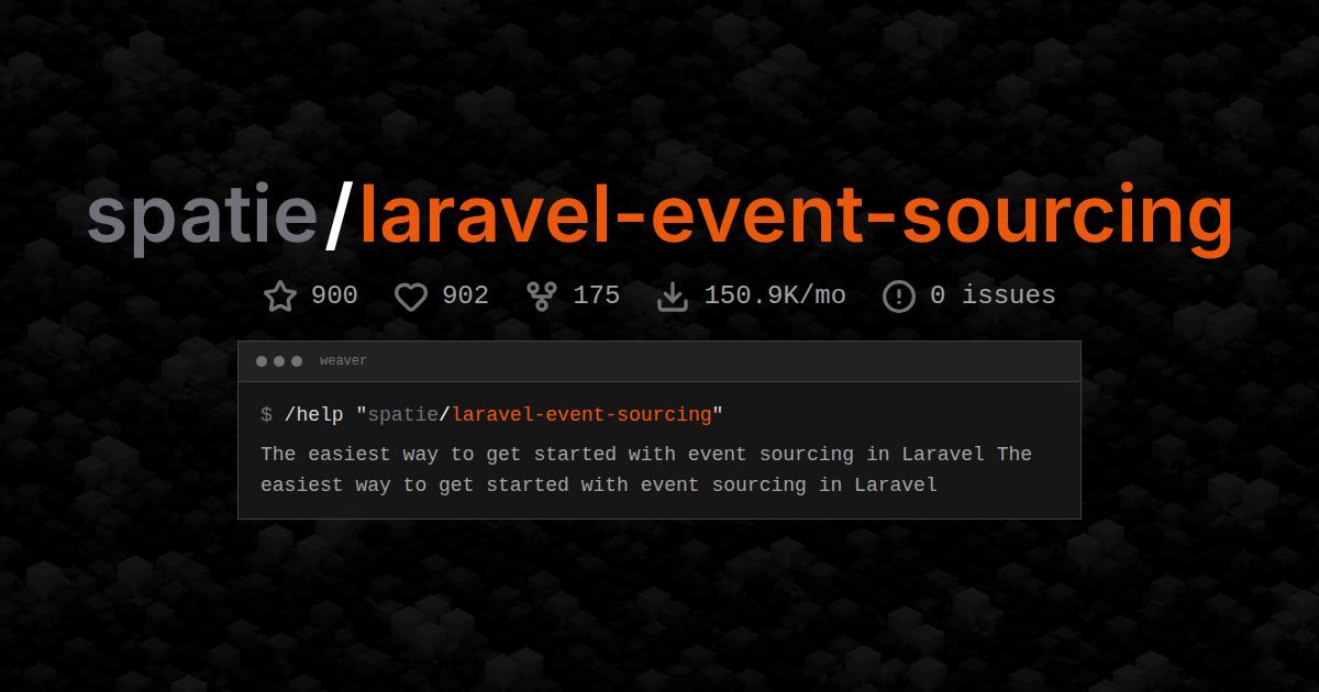spatie/laravel-event-sourcing