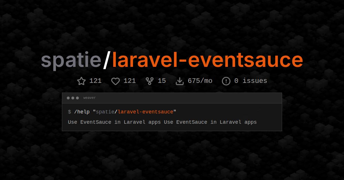 spatie/laravel-eventsauce