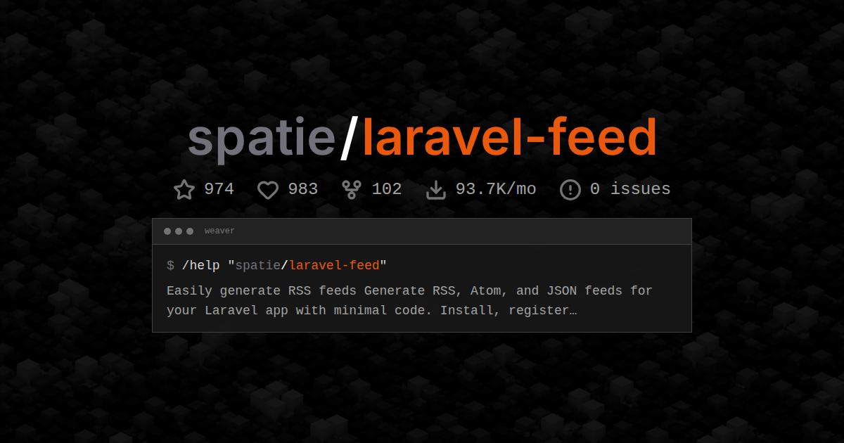 spatie/laravel-feed