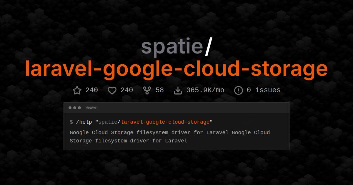 spatie/laravel-google-cloud-storage