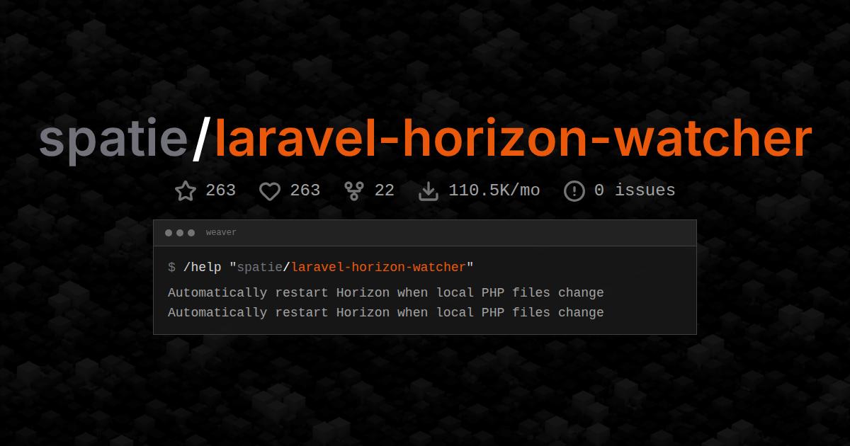 spatie/laravel-horizon-watcher