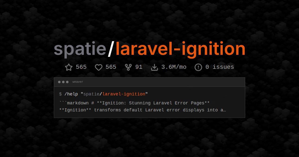 spatie/laravel-ignition