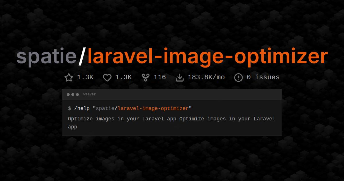spatie/laravel-image-optimizer