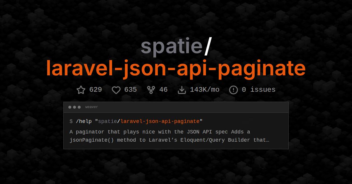 spatie/laravel-json-api-paginate