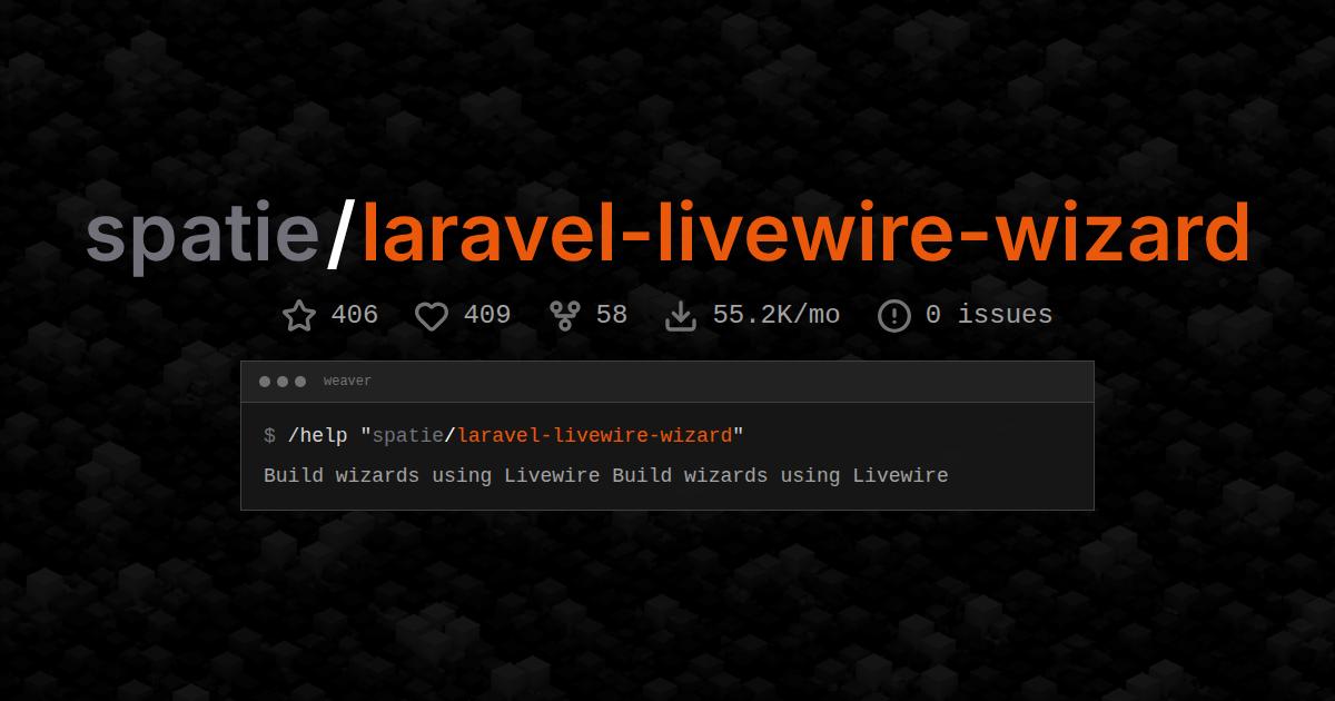 spatie/laravel-livewire-wizard