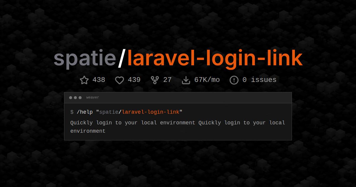 spatie/laravel-login-link