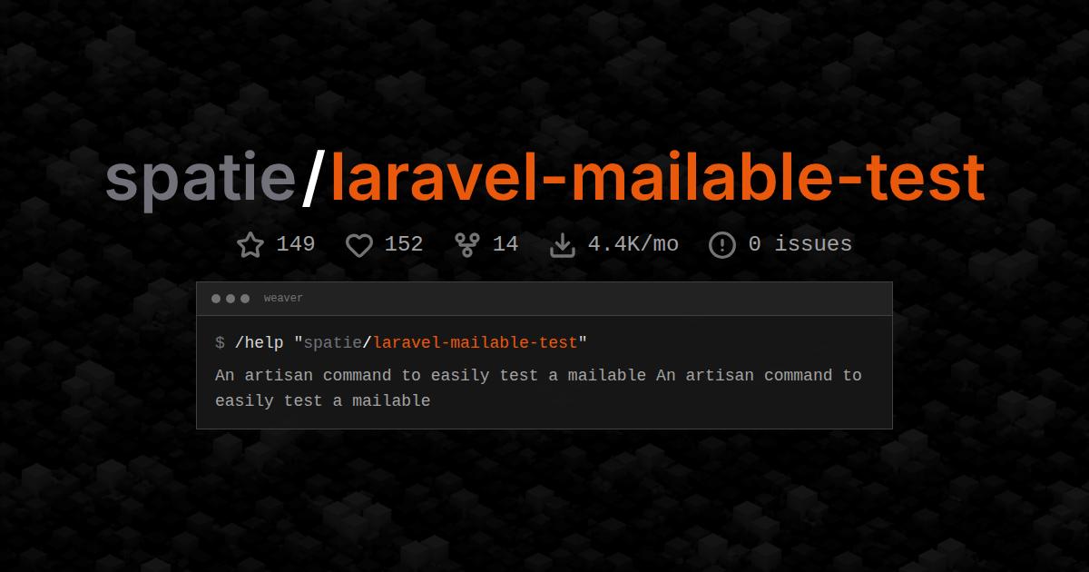spatie/laravel-mailable-test
