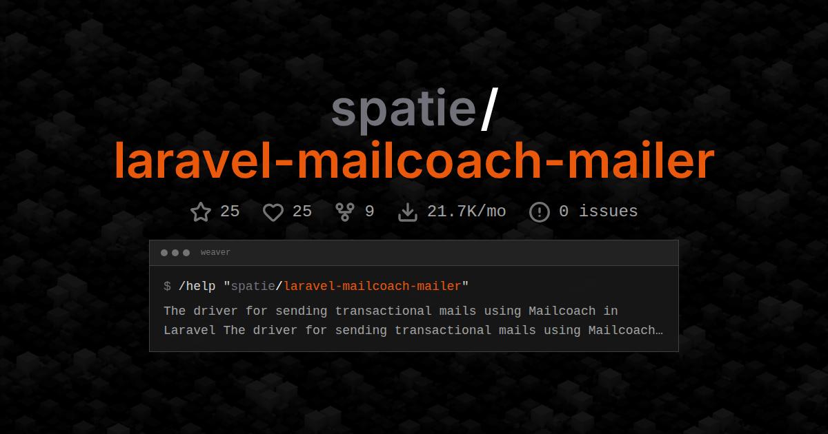 spatie/laravel-mailcoach-mailer