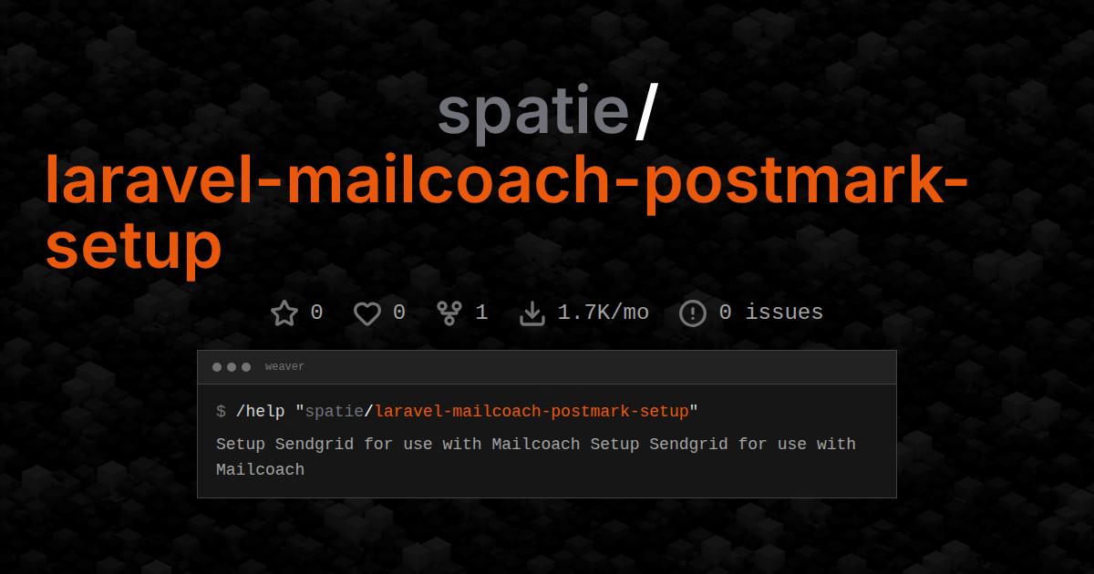spatie/laravel-mailcoach-postmark-setup