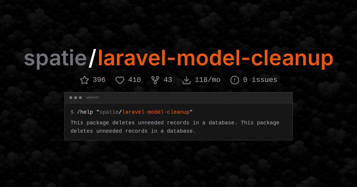 spatie/laravel-model-cleanup
