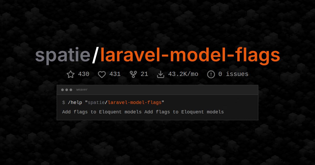 spatie/laravel-model-flags