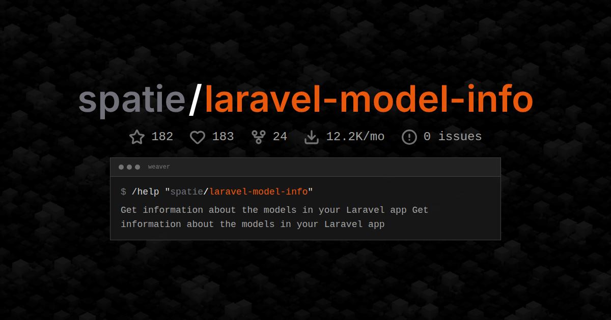 spatie/laravel-model-info