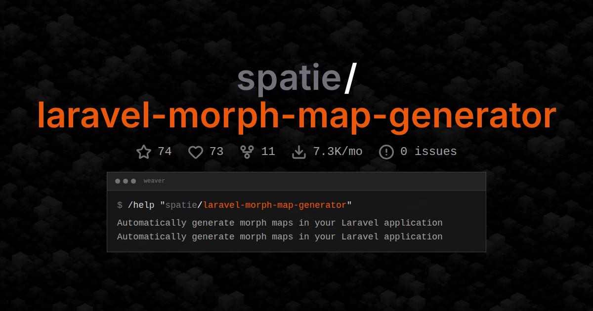 spatie/laravel-morph-map-generator