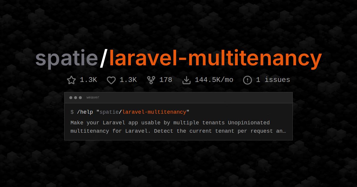 spatie/laravel-multitenancy