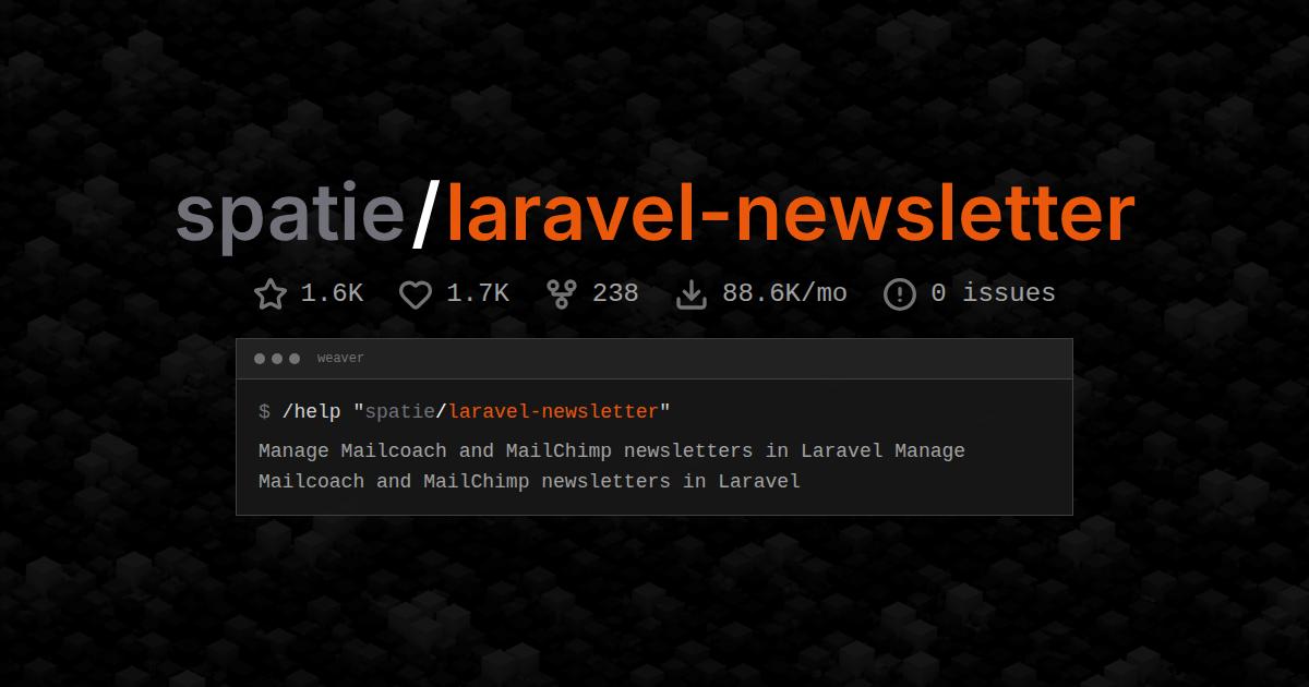 spatie/laravel-newsletter