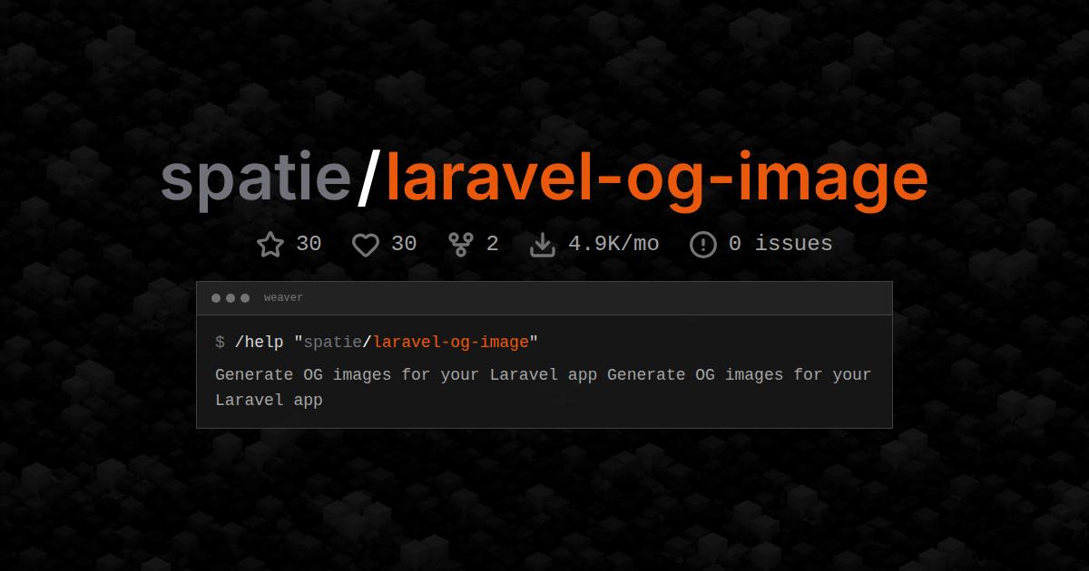 spatie/laravel-og-image