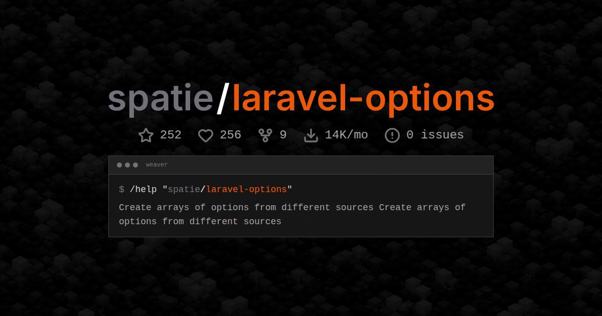 spatie/laravel-options