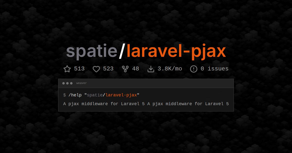 spatie/laravel-pjax