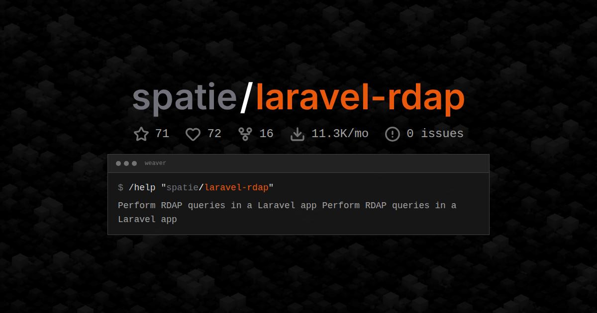 spatie/laravel-rdap