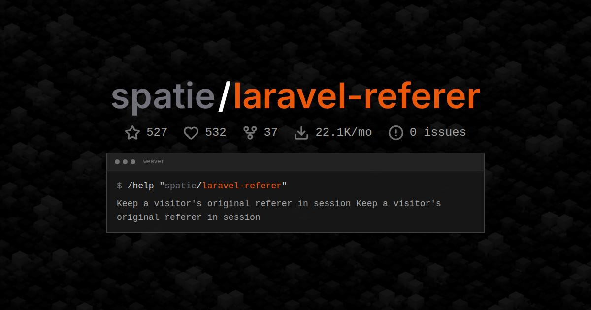 spatie/laravel-referer
