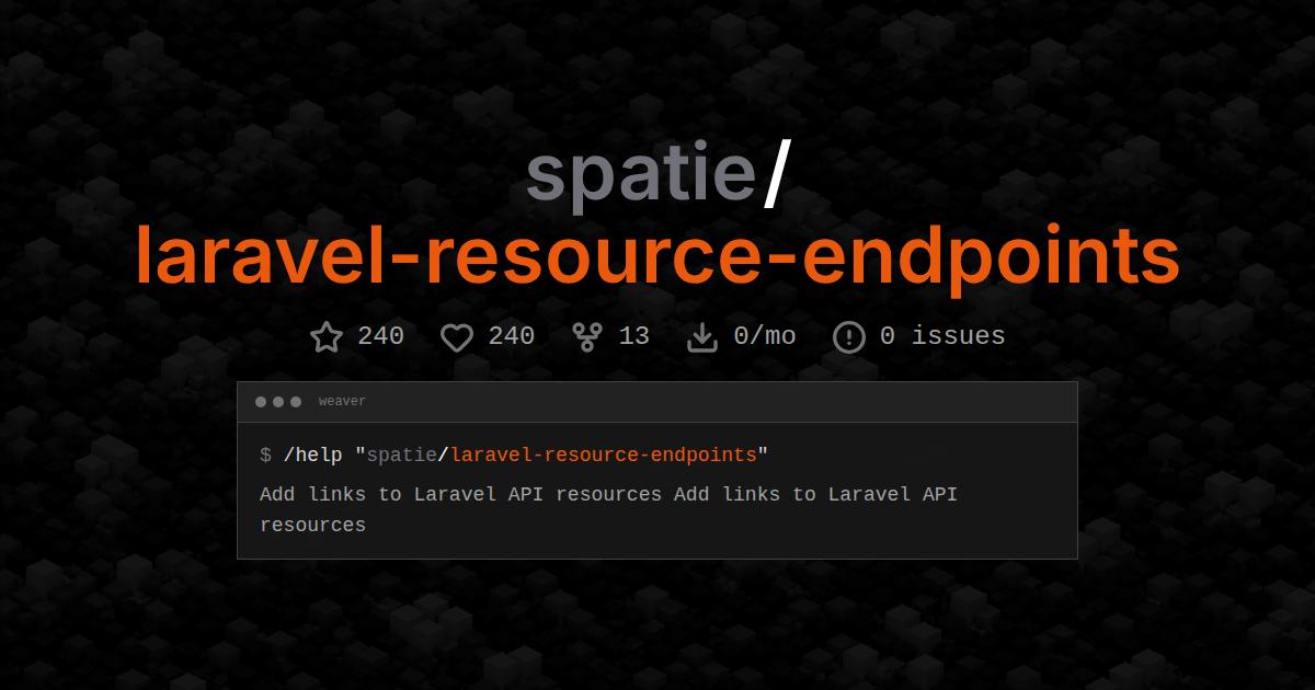 spatie/laravel-resource-endpoints