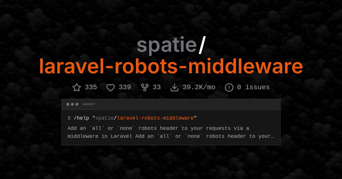spatie/laravel-robots-middleware